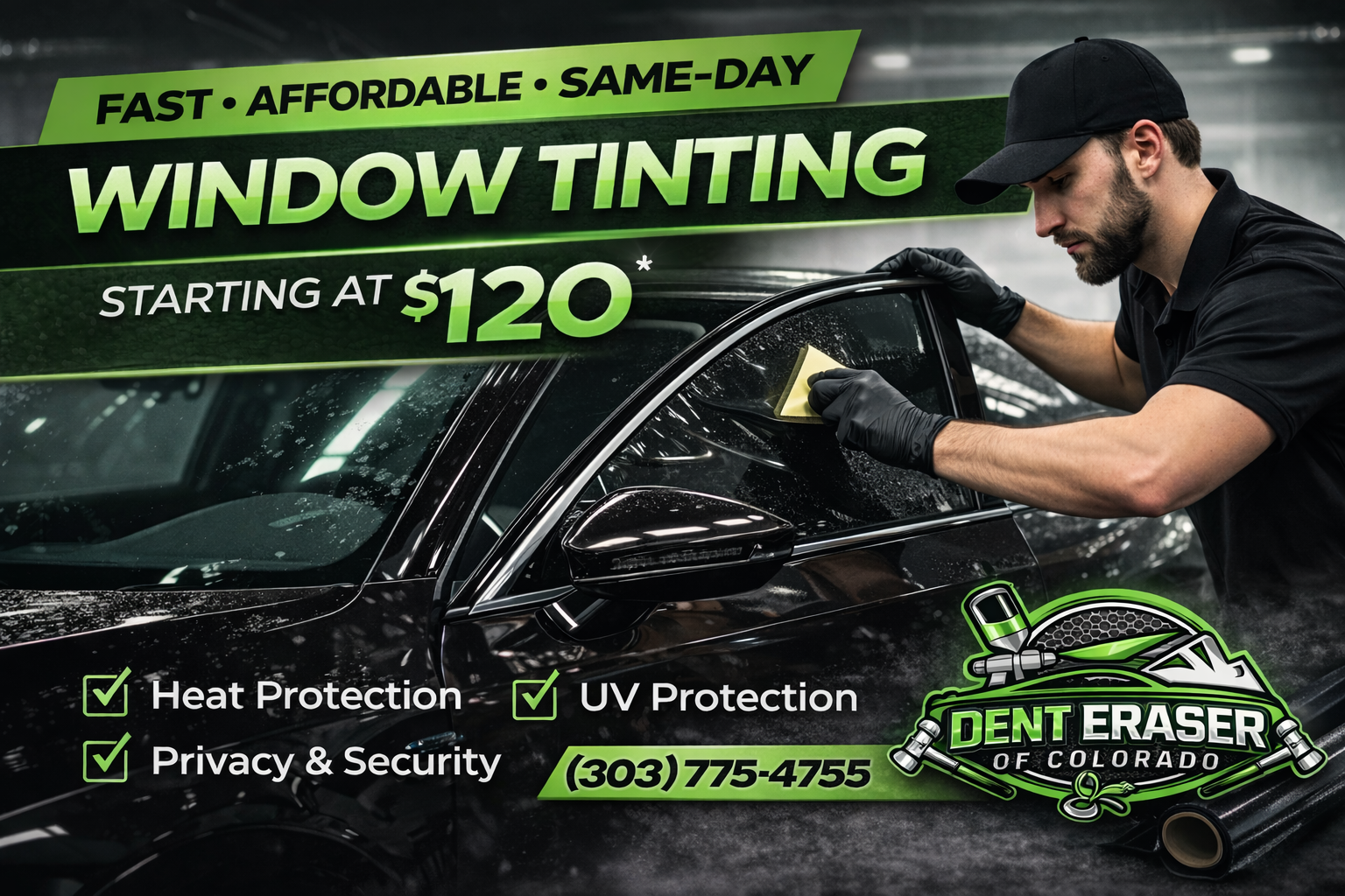 window tinting special deal in Longmont starting at $120